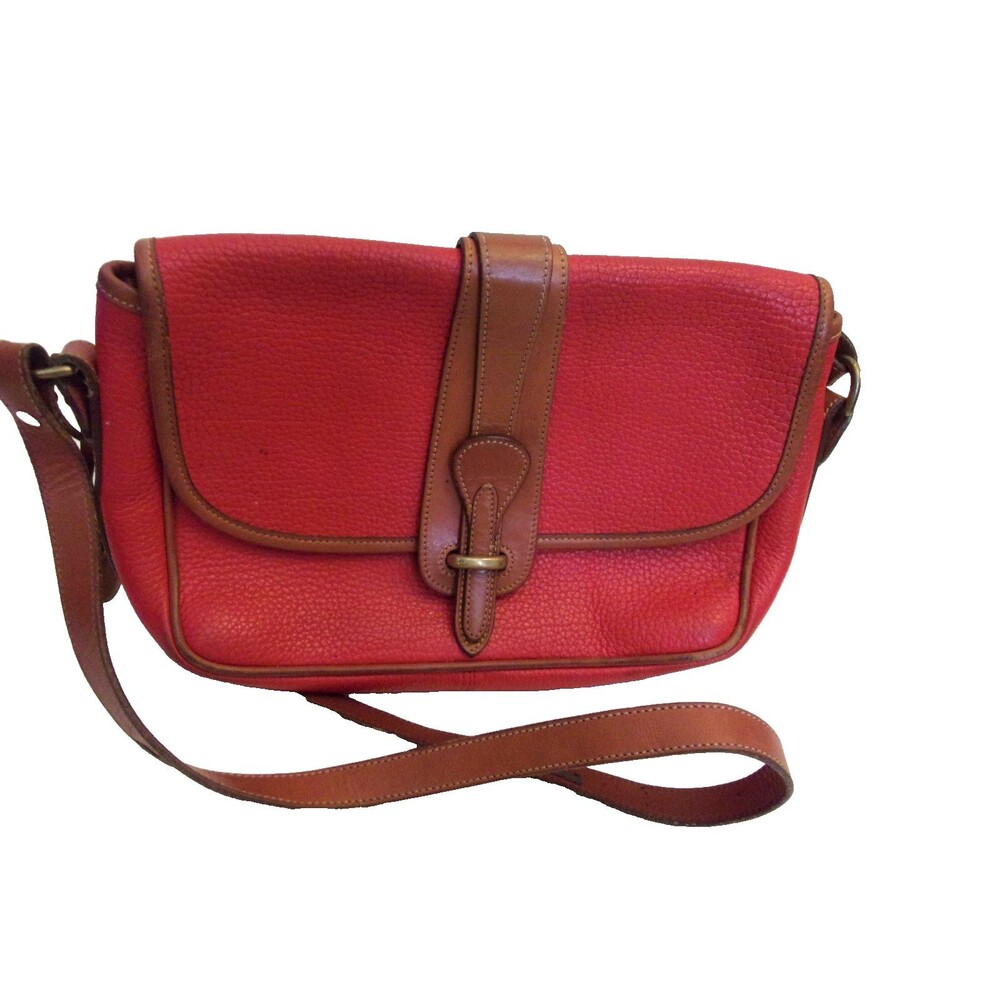 Dooney & Bourke Vintage Red All Weather Leather Crossbody Bag Mede in USA